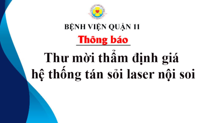 Thư mời thẩm định giá hệ thống tán sỏi laser nội soi